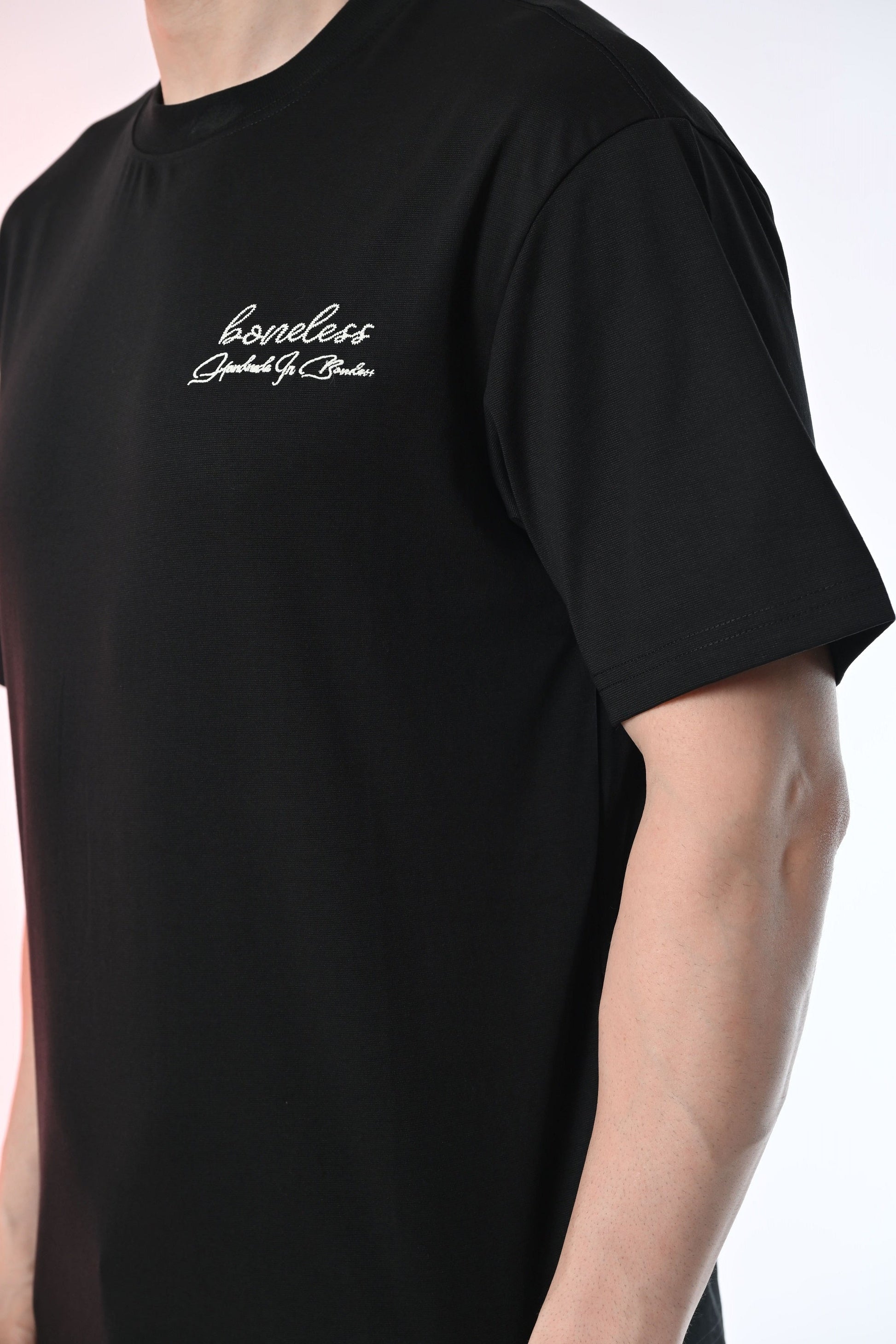 Round Neck Black Tee