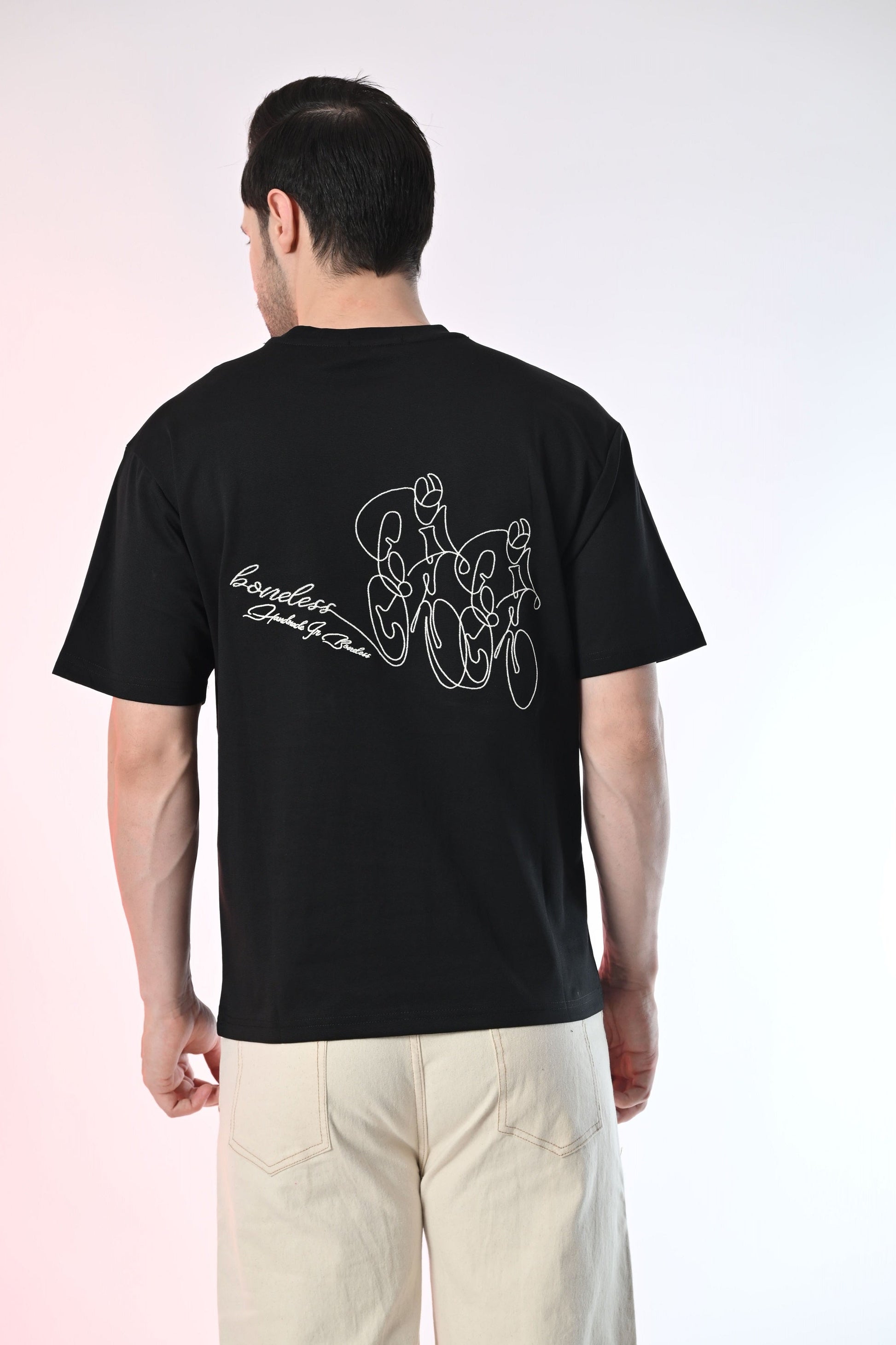 Round Neck Black Tee