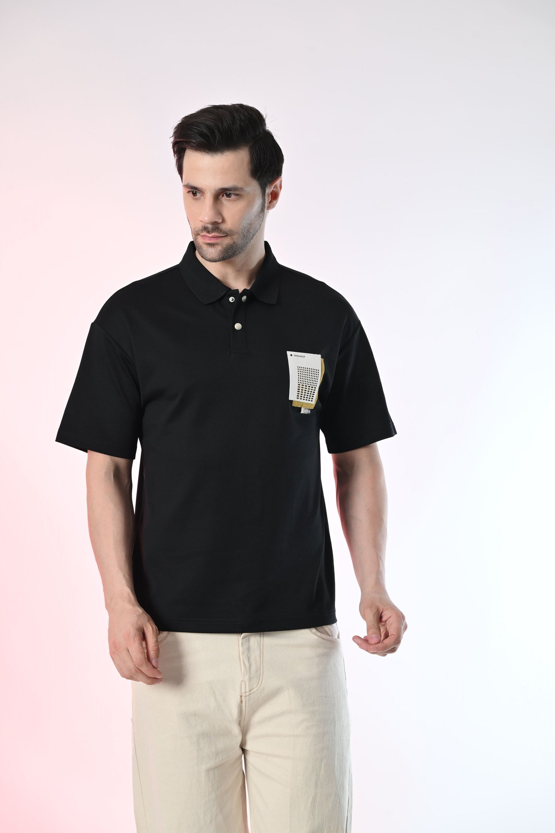 Pixel Grid Polo T-shirt
