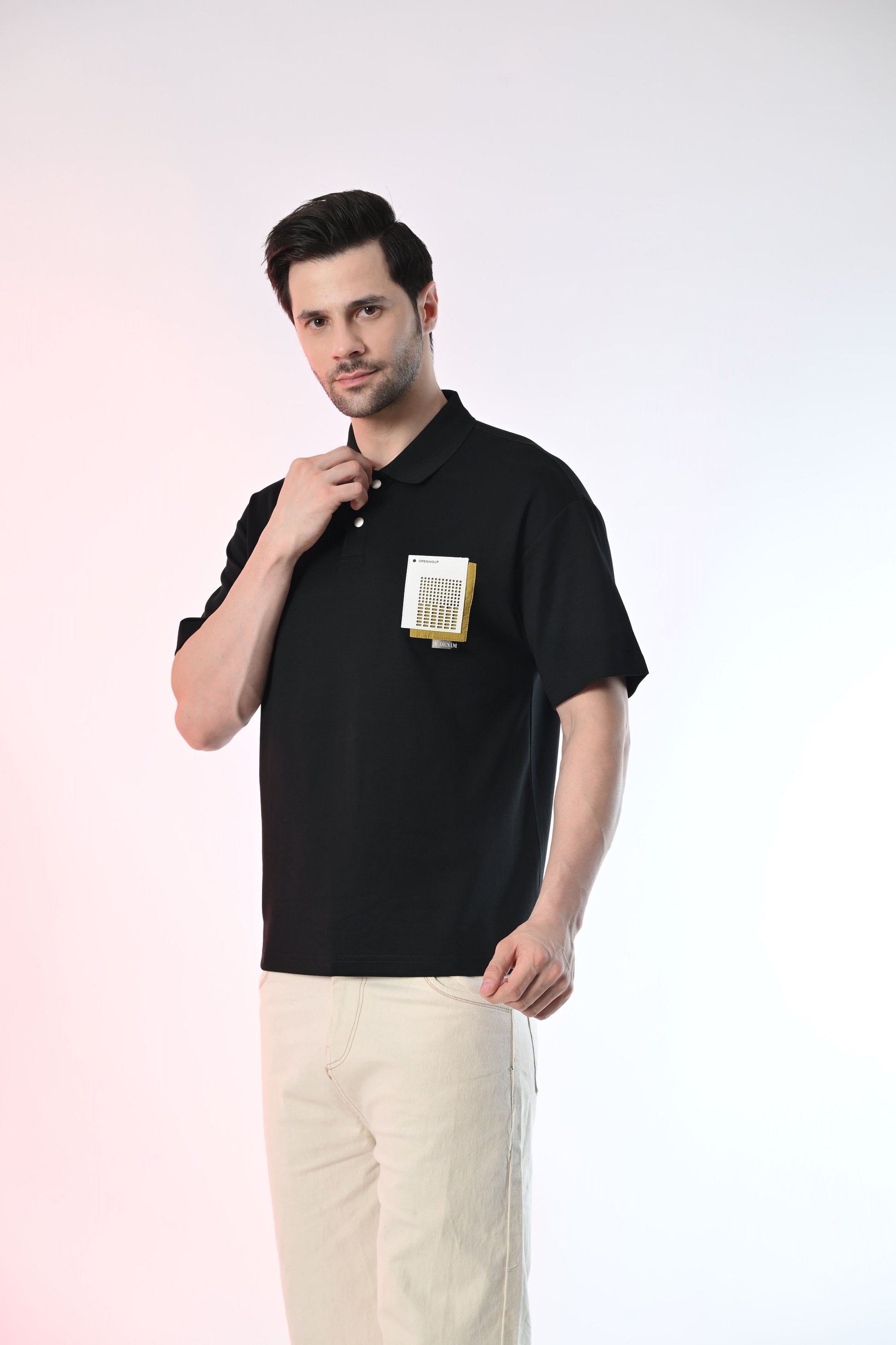 Pixel Grid Polo T-shirt